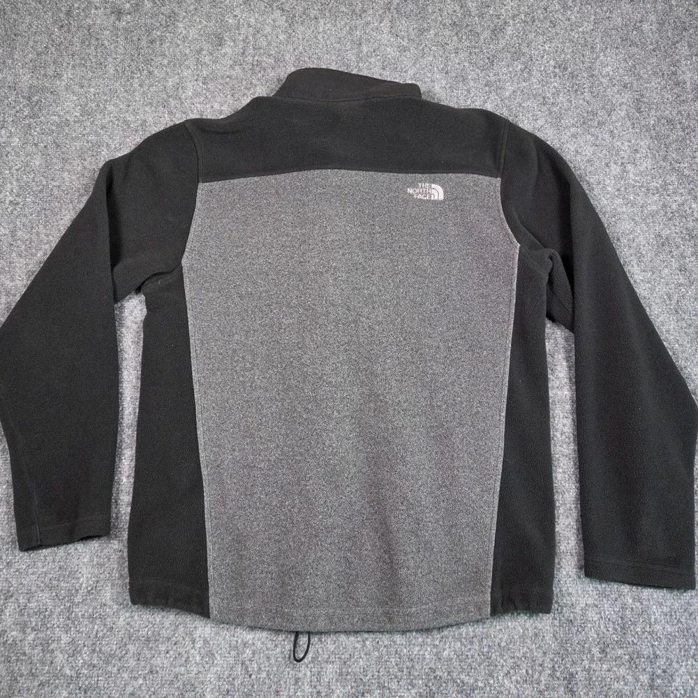 The North Face Fleece Jacket Mens Medium Grey Black FlashDry Full Zip Colorblock